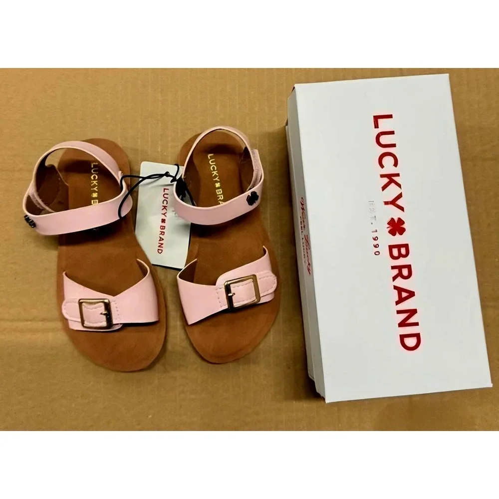Lucky Brand Gan Toddler‎ Girls Blush Pink Buckle Sandals Size 5